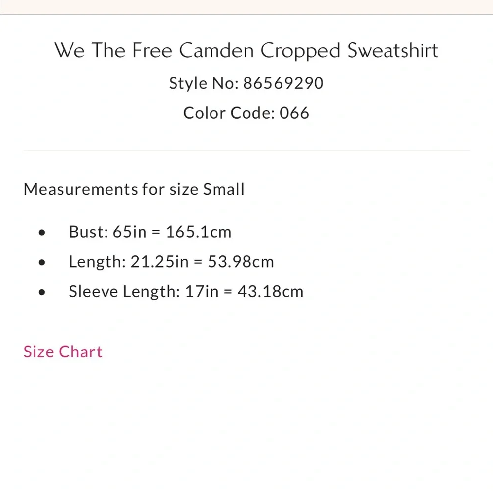 NWT Free People We The Free Camden Cropped Sweatshirt Pink Flame Sz Medium - Picture 5 of 13